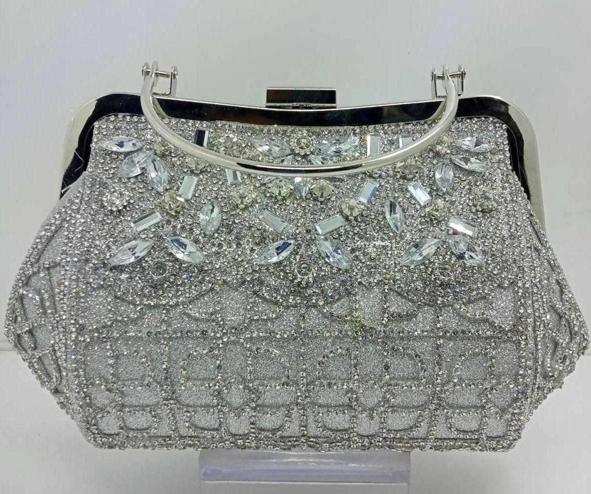 Fancy Bridal Clutch with Stone Work